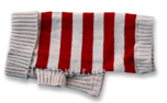 Hundepullover gestreift, rot/beige