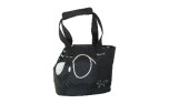 Hundetasche LUX, schwarz/silber