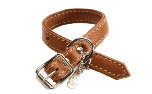 Leder- Hundehalsband f�r kleine Rassen und Welpen, braun