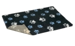 Original Vetbed Premium Hundedecke, charcoal with blue and white paws