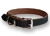 IQO Leder Hundehalsband, schwarz/tabac