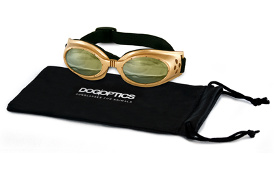 Sunglasses Dogoptics Hundebrille Ibiza Gold frame Light Mirror lens