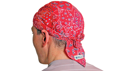 Aqua Coolkeeper Kopftuch Cooling Bandana / Scullycap, red western