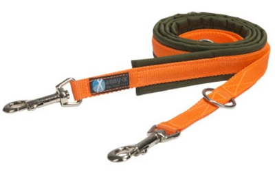 annyX gepolsterte Führleine, oliv/orange