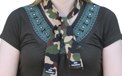 Aqua Coolkeeper Cooling Necktie, kühlendes Halsband, camouflage