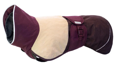 Arctic Pomppa Wintermantel, mit Geschirröffnung, maroon