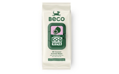 Beco Bamboo Dog Wipes mit dem Duft von Kokosnuss 80 Pack