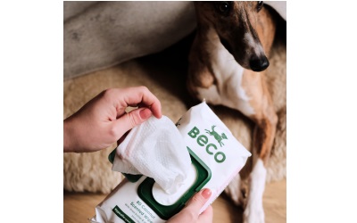 Beco Bamboo Dog Wipes mit dem Duft von Kokosnuss 80 Pack