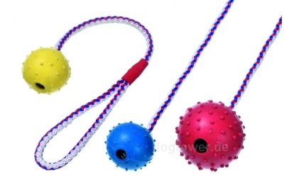 Boomer Vollgummi Ball mit Glocke und Seil