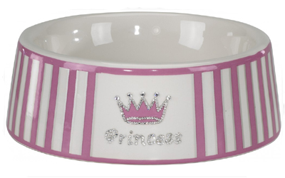 Chacco Keramik Hundenapf Princess Crown mit Swarovski Kristallen