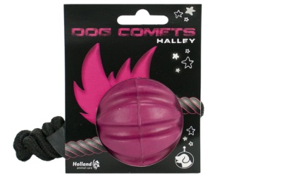 Dog Comets Ball Halley Pink mit Tau