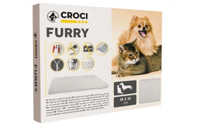 Croci Dog Self-Heating Mat Furry White