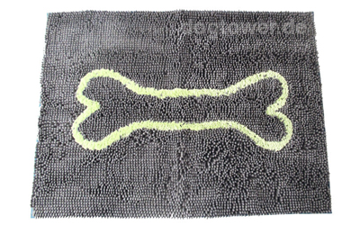 Dirty Dog Doormat Hundematte blue edition, cool gray/lime