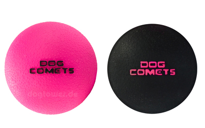 Dog Comets Hundeball Stardust in pink und schwarz