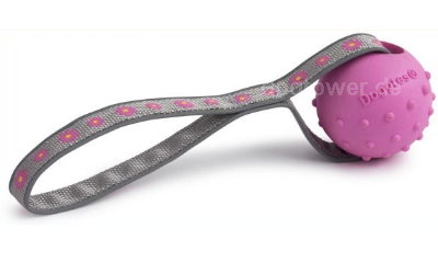 Doggles Hundespielzeug Toss-n-Tug Hundeball, pink