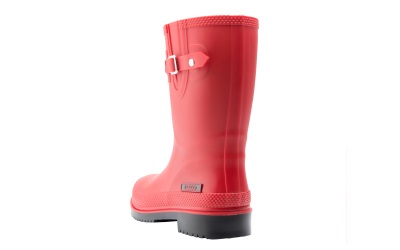 doggo Damen PVC Stiefel Lotte, 3/4 hoch, rot