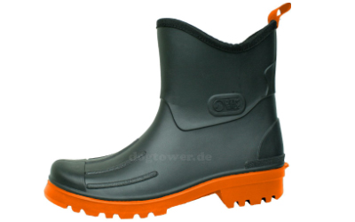 doggo Herren- PVC Kurzstiefel Max, schwarz/orange