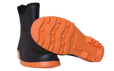 doggo Herren- PVC Kurzstiefel Max, schwarz/orange