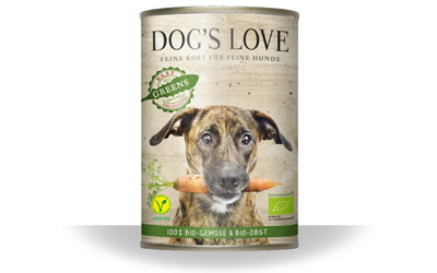 DOGS LOVE BARF Nassfutter Bio-Greens Vegan mit Gemüse & Obst
