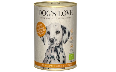 DOGS LOVE Nassfutter Bio-Pute mit Amaranth, Kürbis & Petersilie