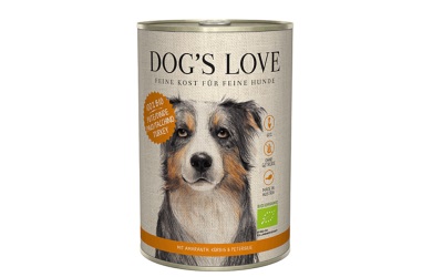 DOGS LOVE Nassfutter Bio-Pute mit Amaranth, Kürbis & Petersilie