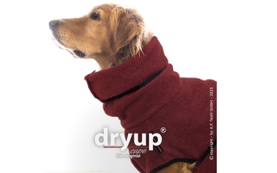DRYUP® Cape Hundebademantel bordeaux