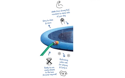 duvoplus Wasserspielmatte Splash blau