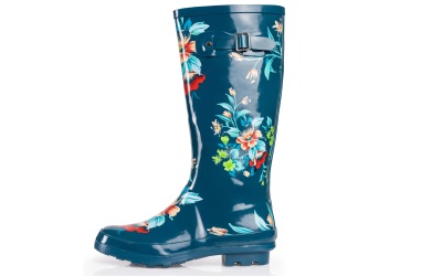 Eastern Off Price Norty Regenstiefel für Damen Blue Floral