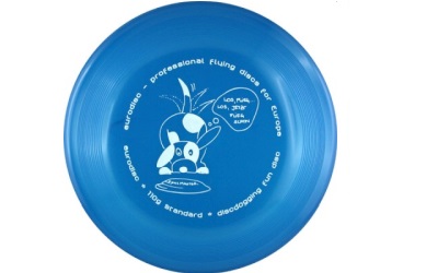Hundefrisbee Eurodisc Flieg, Scheibe blau