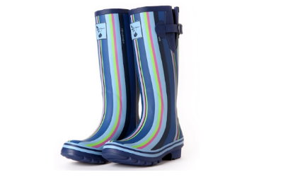 Gummistiefel blau/gestreift