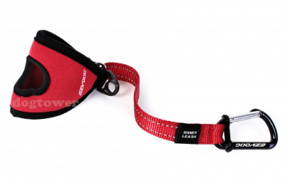 EzyDog Handschlaufe, rot/schwarz, 90-120cm 