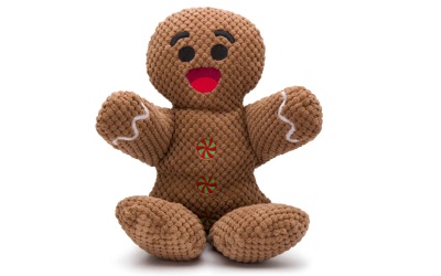Fabdog Christmas Gingerbread Floppy Hundespielzeug