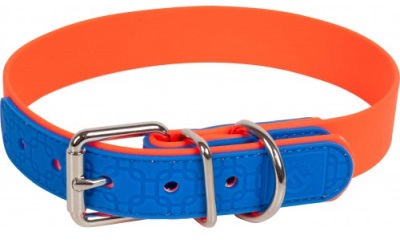 Farm-Land Halsband Signalorange/Blau