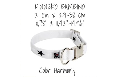 FinNero BAMBINO Welpen Fastex Halsband grau