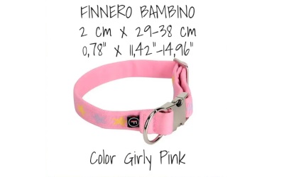 FinNero BAMBINO Welpen Fastex Halsband pink