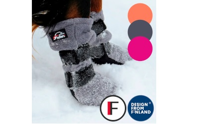 FinNero HALLA Outdoor Fleece-Booties grau