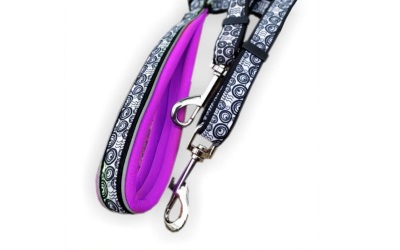 Finnero Ocean Sport Doppelleine für zwei Hunde fuchsia