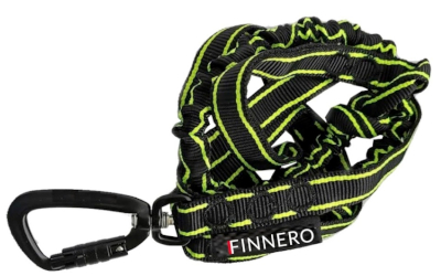 FINNERO POWER elastische Hundeleine, gelb/schwarz