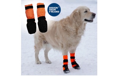 Finnero Sulo Schutzschuhe für Hunde orange