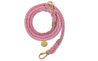 Found My Animal Blush Cotton Rope verstellbare Hundeleine