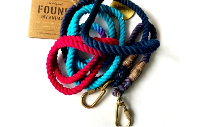 Found My Animal Dark Multi Ombre Cotton Rope verstellbare Hundeleine