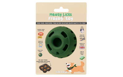 Frodog Hundspielzeugzeug Futterball Meaty Licks, grün