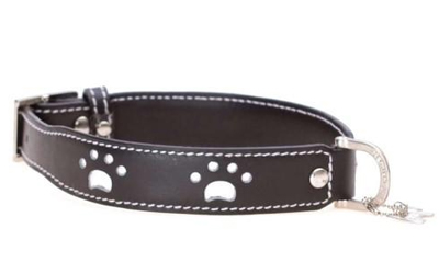 Hamish Mc Beth Hundehalsband Pfote, schwarz/weiss