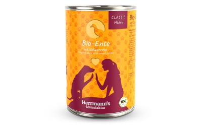 Herrmanns Dog Bio Ente, Süßkartoffel, Kürbis, Leinöl