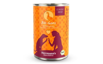 Herrmanns Dog Bio Gans, Buchweizen, Kokosflocken, Apfel, Leinöl