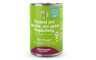 Herrmanns Dog Light Bio Veggie Süßlupine, Dinkel & Gemüse