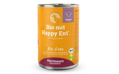 Herrmanns Dog Sensibel Bio Ente, Fenchel, Apfel, Leinöl & Buchweizen