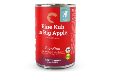 Herrmanns Dog Welpe Bio Rind, Apfel, Karotte, Kokosflocken, Nachtkerzenöl & Haferflocken