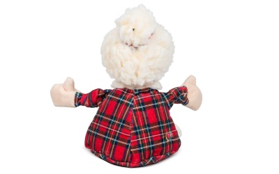 HuggleHounds Mrs. Claus Knottie Tartan Plaid