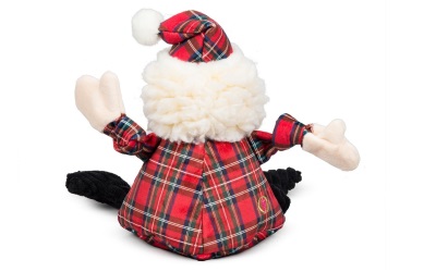 HuggleHounds Santa Knottie Tartan Plaid